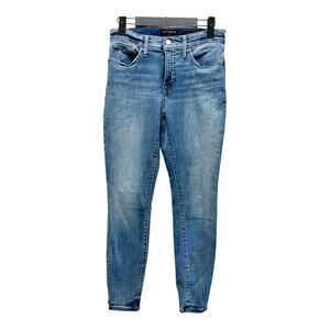 Lucky Brand Los Angeles Mid Rise Ava Skinny Jeans Blue Cotton Denim Sz 6/28
